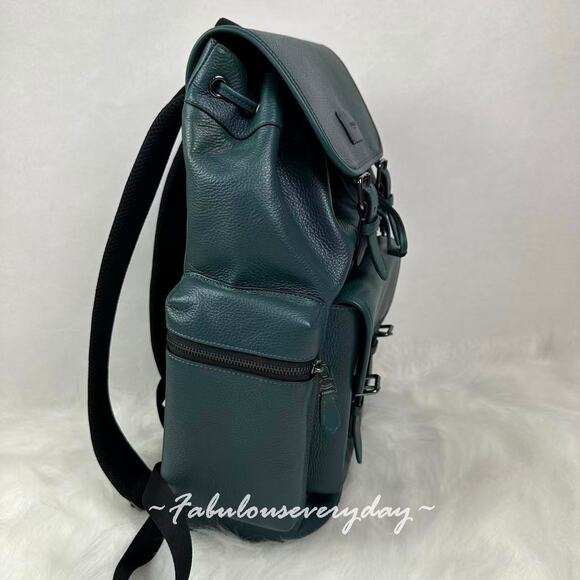 Coach Men's Sprint Backpack In Leather/Dark Teal CBI11 NWT - Picture 4 of 10